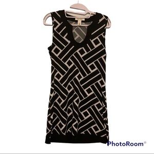 WHBM Black/White Shift Dress Sz Small